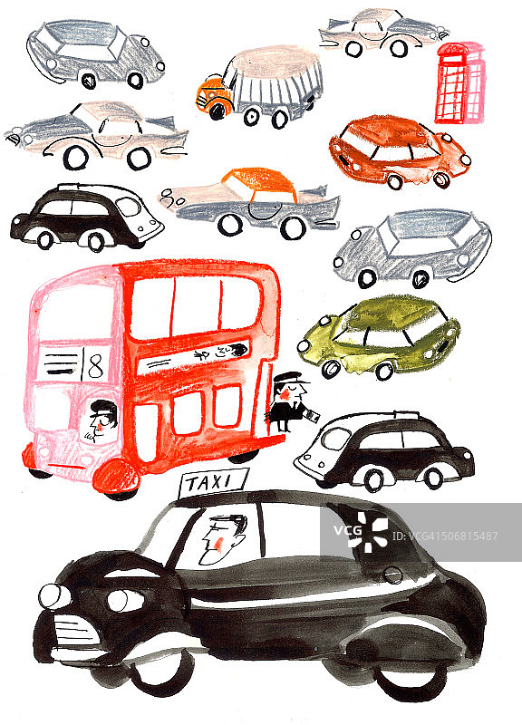 伦敦汽车图片素材