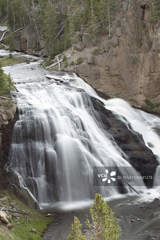 长臂猿瀑布图片素材