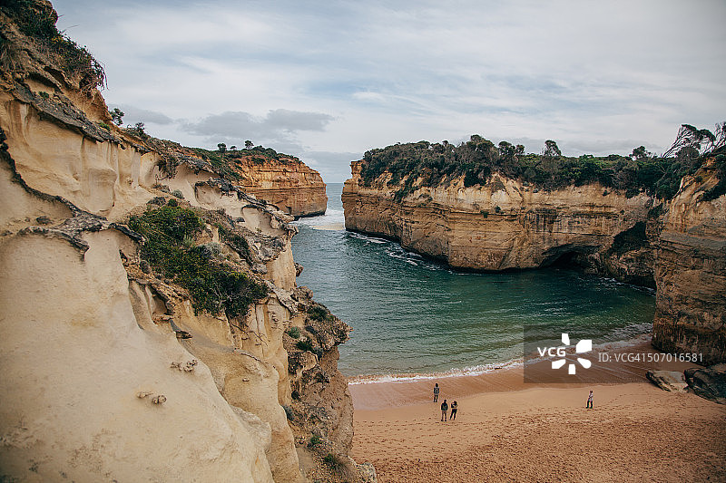 俯瞰洛克阿德峡谷小海滩图片素材