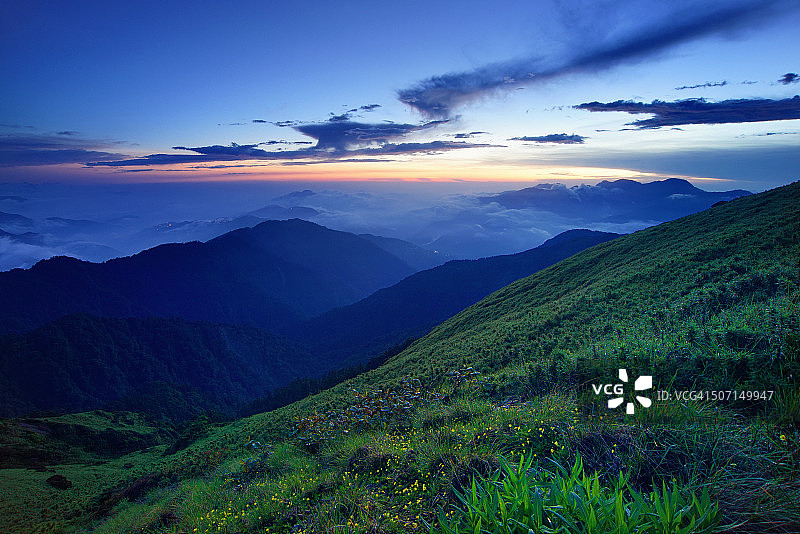 合欢山日落图片素材