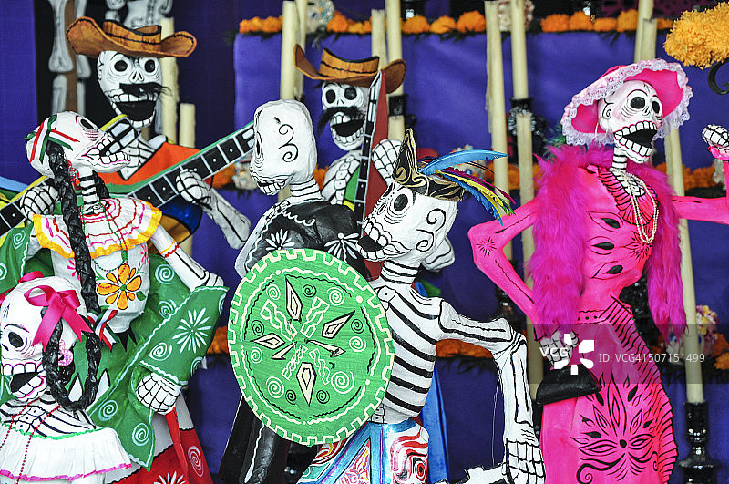 墨西哥城的亡灵节图片素材