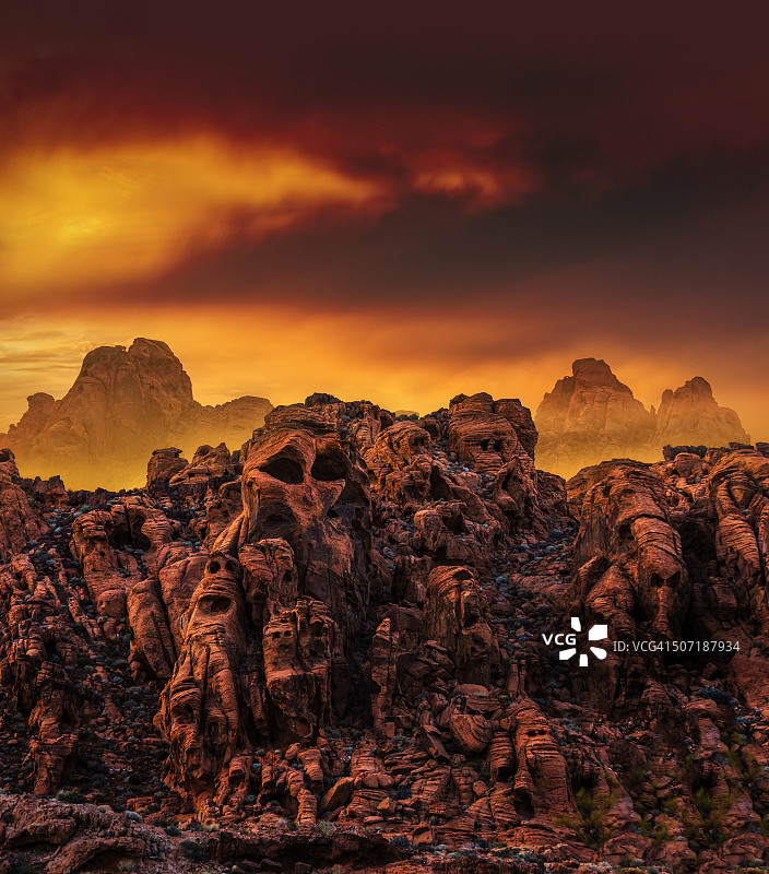 火焰谷山坡景观图片素材