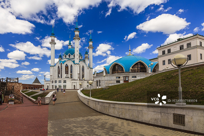喀山克里姆林宫的库尔·谢里夫清真寺图片素材