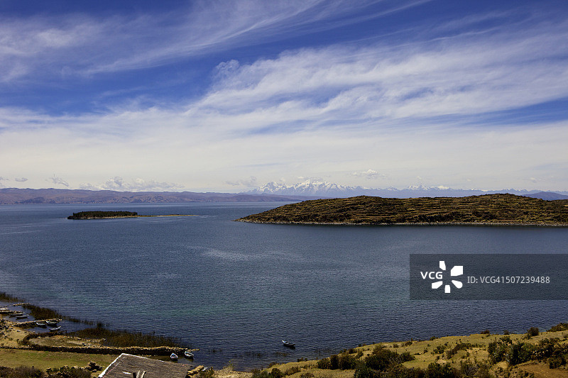 太阳岛和的的喀喀湖图片素材