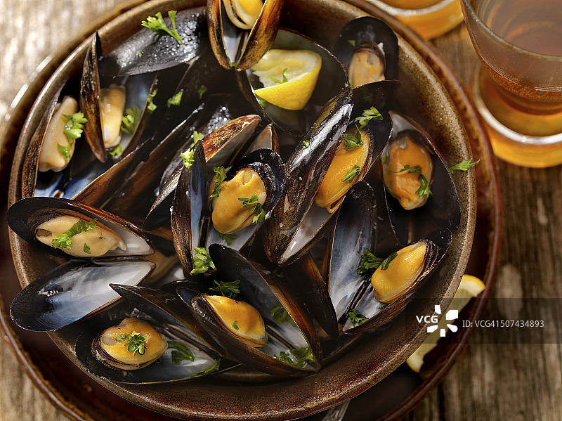 蒸贻贝图片素材