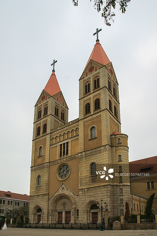 青岛天主教堂图片素材