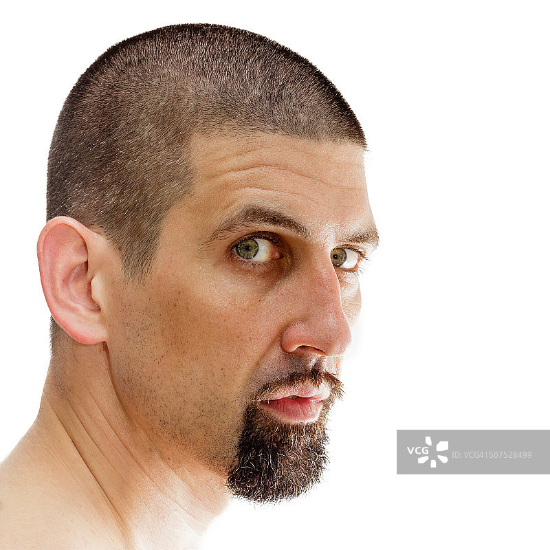 面部毛发失衡图片素材