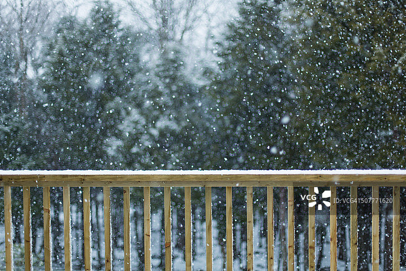 一月降雪图片素材