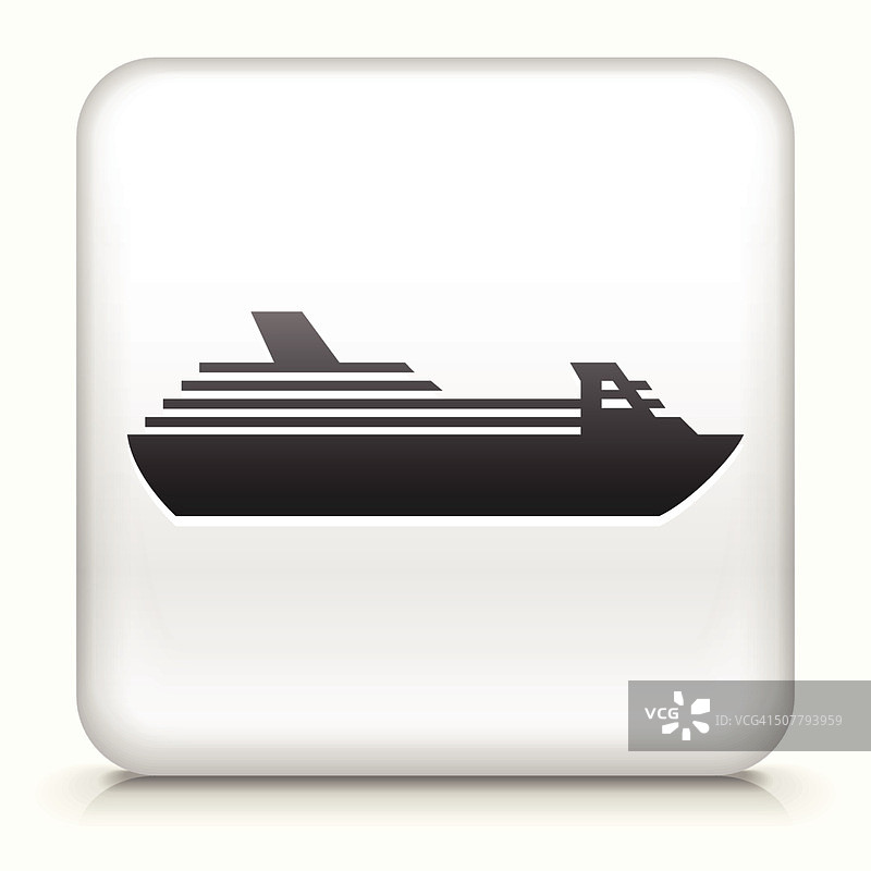 带游轮的方形按钮免版税矢量素材图片素材