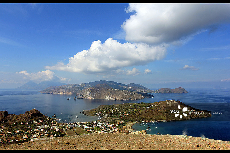 伊奥利亚群岛全景图片素材