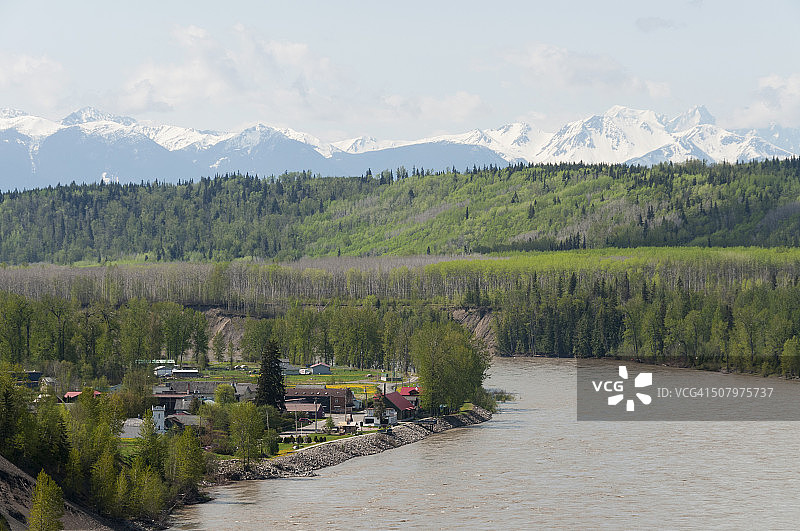 黑泽尔顿镇和斯基纳河图片素材