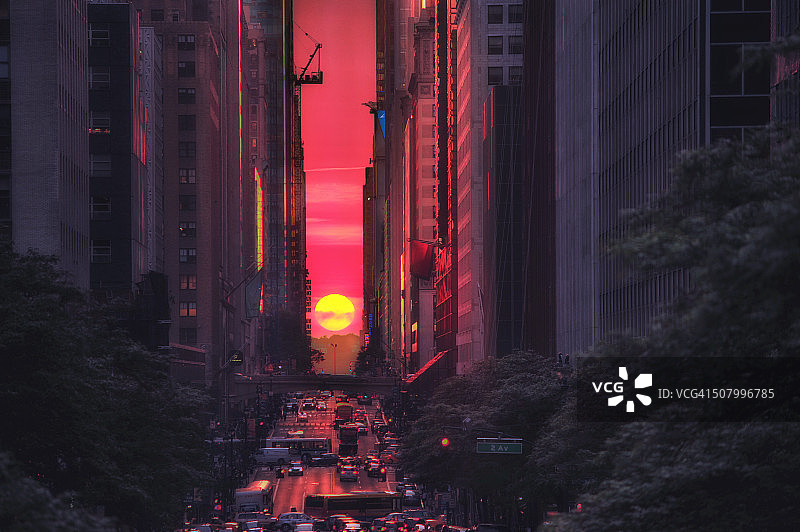 曼哈顿悬日图片素材