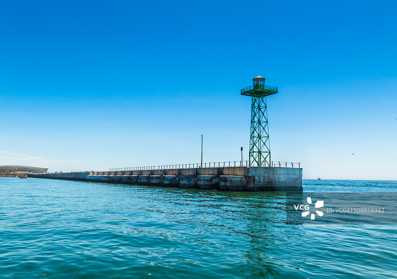 港口防波堤图片素材