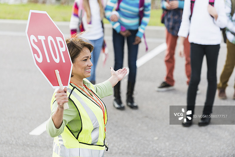 学校交通协管员图片素材