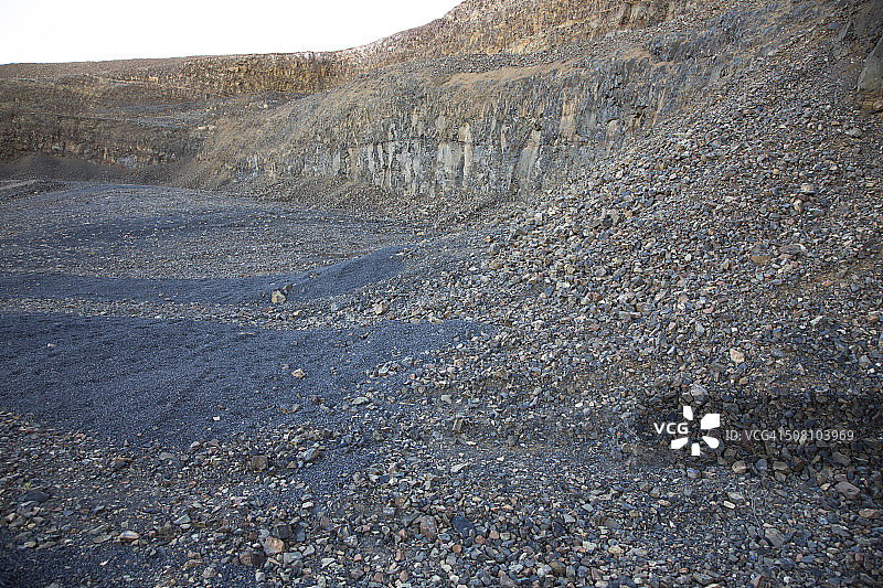 采石场中的砾石图片素材