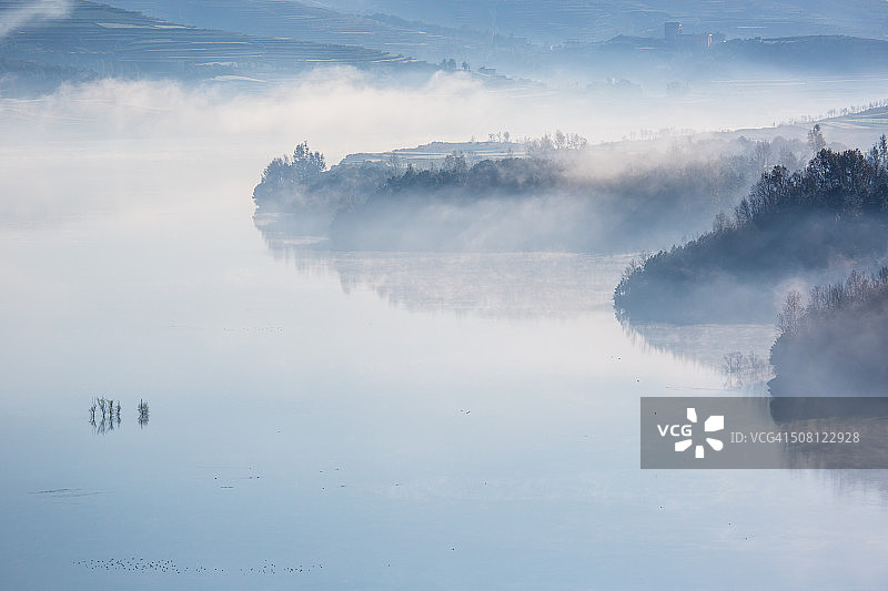 云南念湖湿地风光图片素材