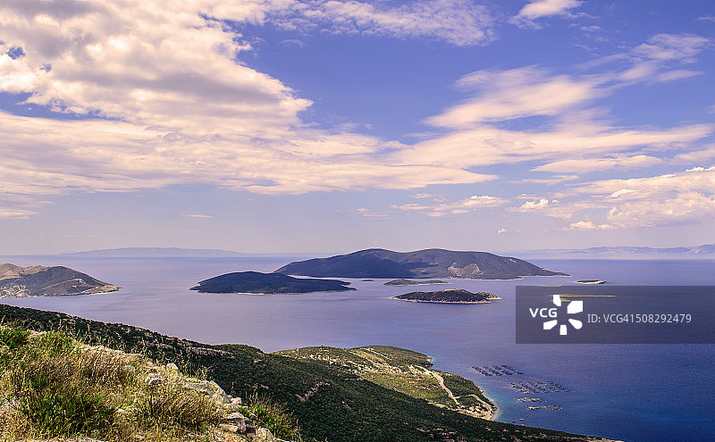 希腊埃维亚岛的海景图片素材