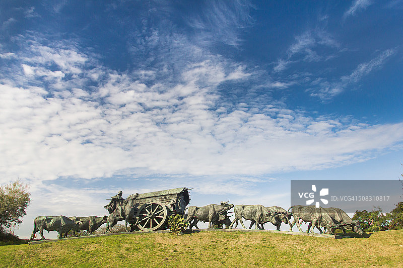 乌拉圭蒙得维的亚的马车纪念碑图片素材