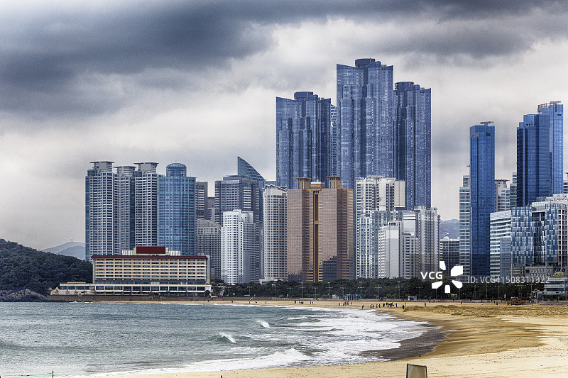 釜山海云台海滩图片素材