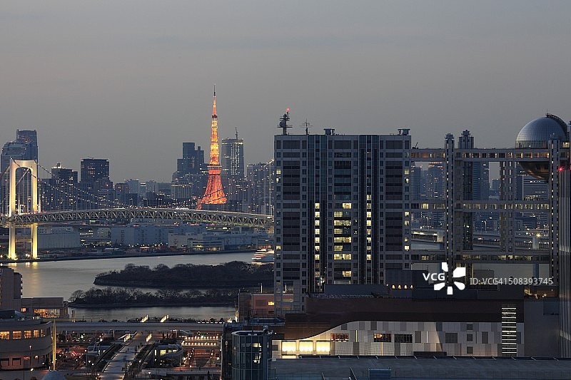 台场夜景图片素材