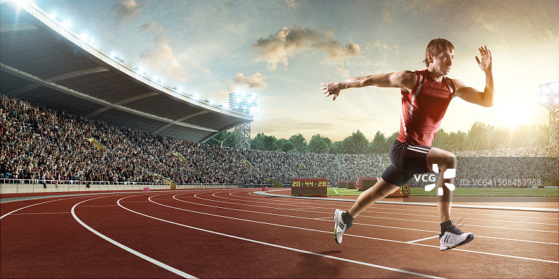 男人短跑图片素材