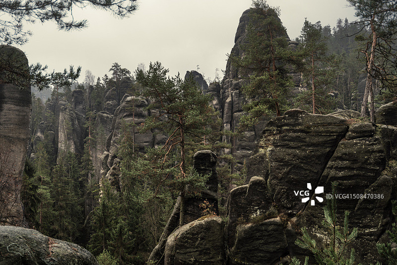 阿德尔斯帕赫斯卡尼岩石城图片素材