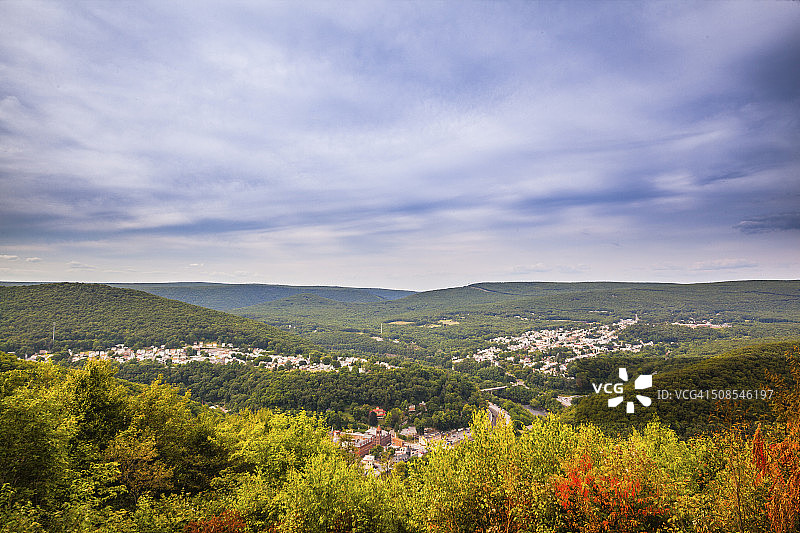 宾夕法尼亚州卡本县的弗拉格斯塔夫山公园图片素材
