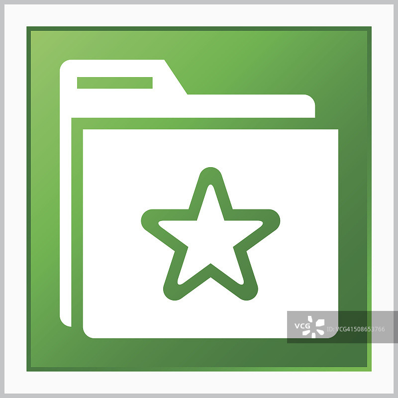 方形按钮上的文件夹图标-扁平系列图片素材