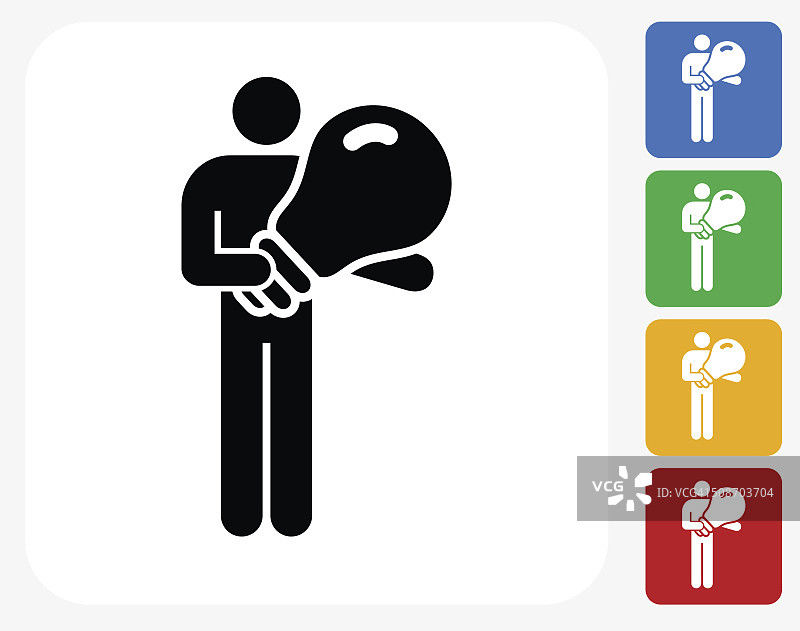 扁平化设计的电工图标图片素材