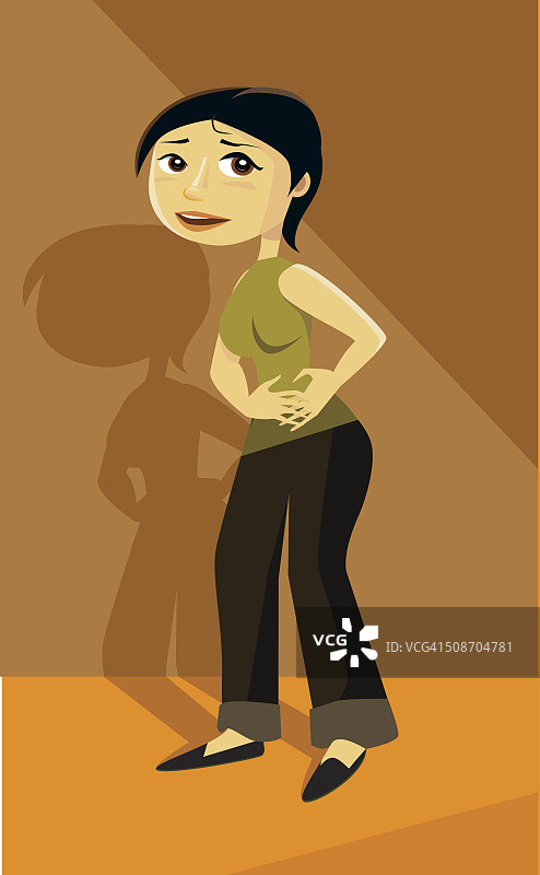 担忧/生病/害怕的女士图片素材