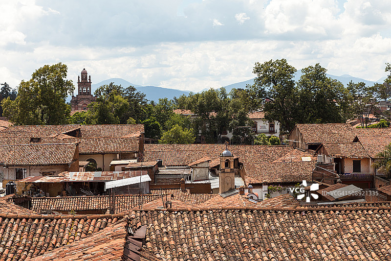 帕茨夸罗的屋顶图片素材