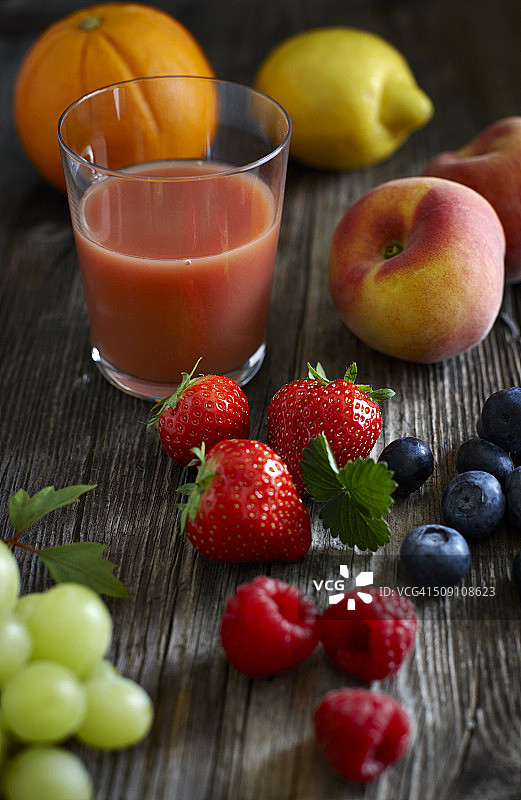 各种新鲜水果和果汁图片素材