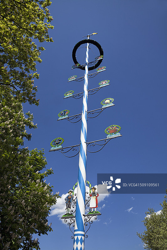 德国巴伐利亚慕尼黑：五月柱图片素材