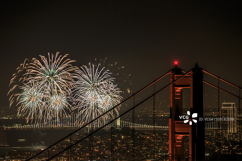 加利福尼亚州旧金山烟花图片素材