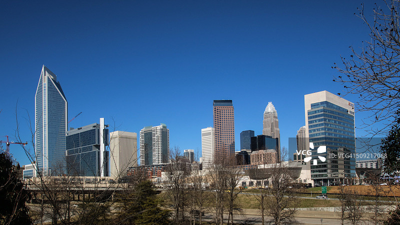 从西面看夏洛特天际线图片素材