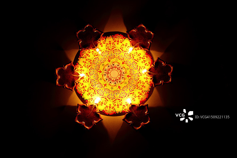 排灯节灯，蓝果丽图片素材