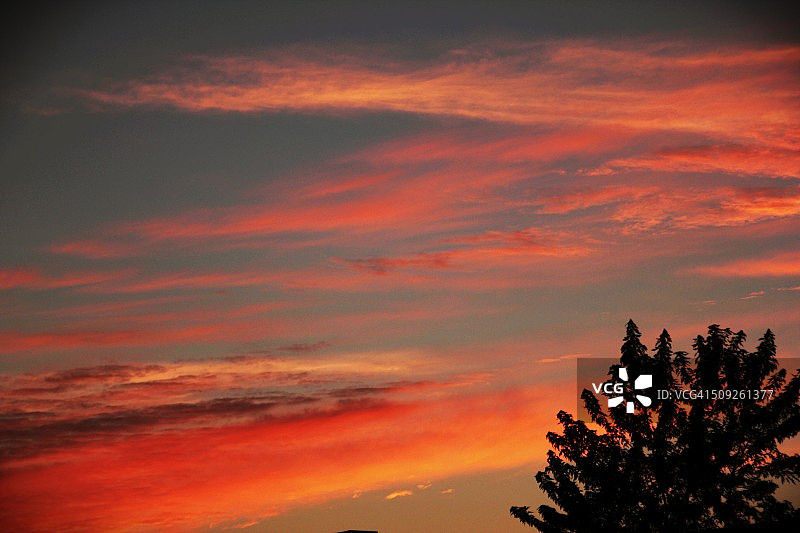 伊利诺伊州中部七月的日落图片素材
