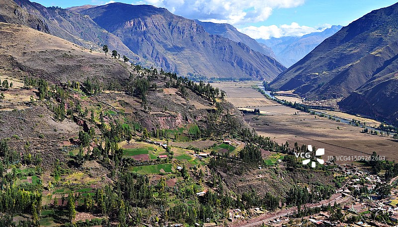 两座印加神圣山谷图片素材