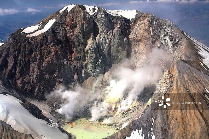 马丁山的蒸汽火山口图片素材