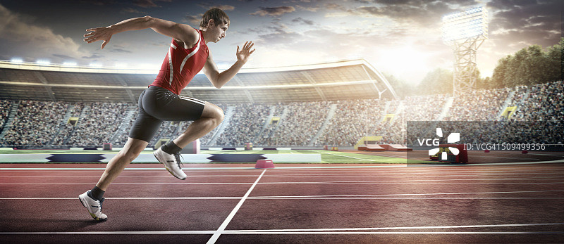 男人短跑图片素材