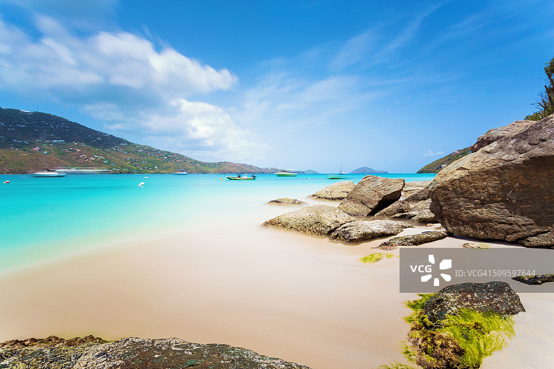 美属维尔京群岛圣托马斯马根斯湾海滩图片素材