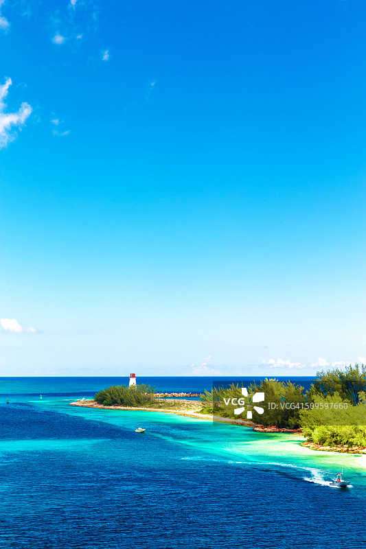 天堂岛上的灯塔 - 拿骚，巴哈马图片素材