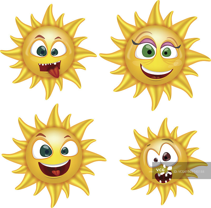 卡通太阳笑脸图片素材