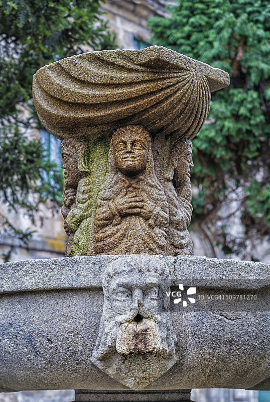 西班牙加利西亚科鲁尼亚的Ba baras修道院入口图片素材