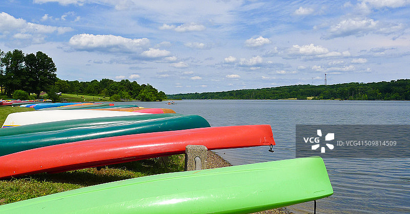 宾夕法尼亚州的和平谷湖图片素材