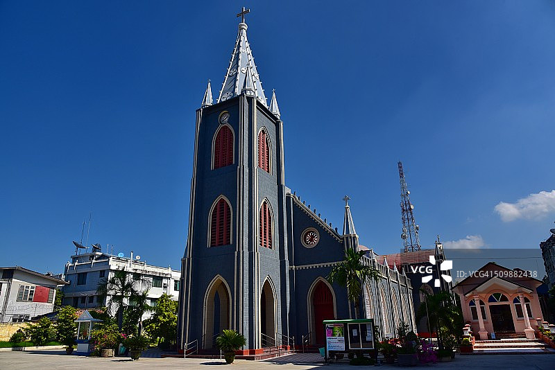 缅甸曼德勒市圣心教堂图片素材