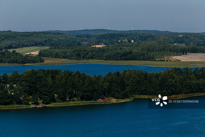 芬兰奥兰群岛的俯视角度图片素材