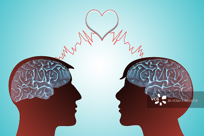 情人节：爱的 telepathy图片素材