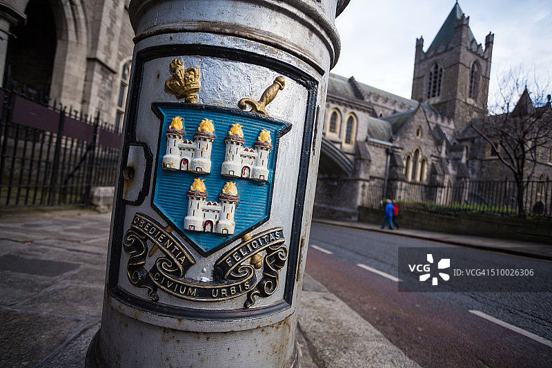 爱尔兰都柏林市基督教堂外观图片素材