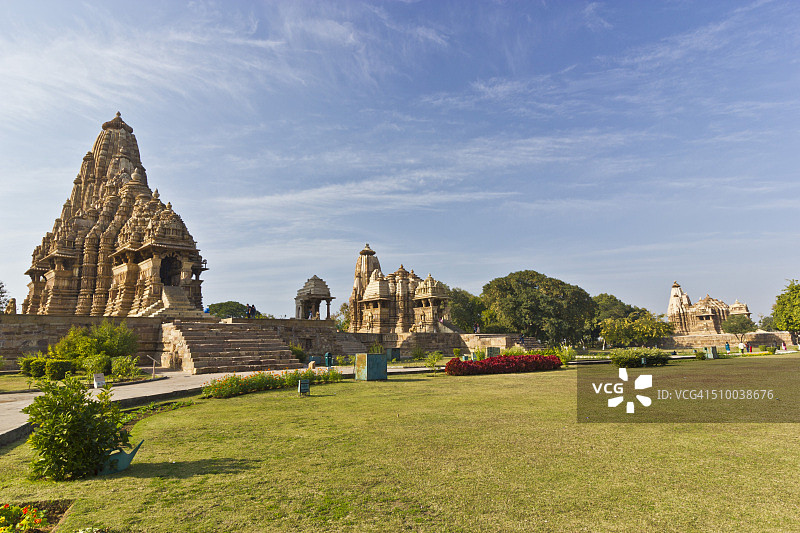 卡朱拉霍坎达里亚玛哈德瓦神庙，印度中央邦查塔普尔县图片素材